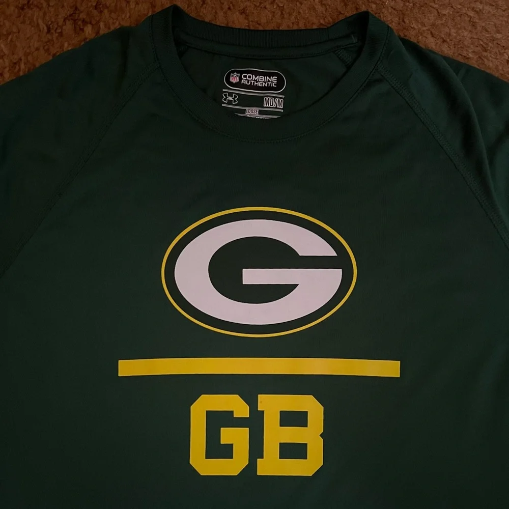 Men’s Under Armour Green Bay Packers Combine Authentic Tee - Medium (M) - Picture 3 of 3